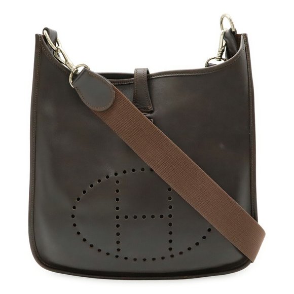 HERMES Evelyn I PM Shoulder Bag in Dark Brown Evercalf Leather with D Stamp - Picture 2 of 8